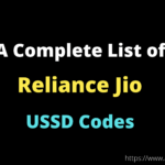 reliance jio ussd codes list