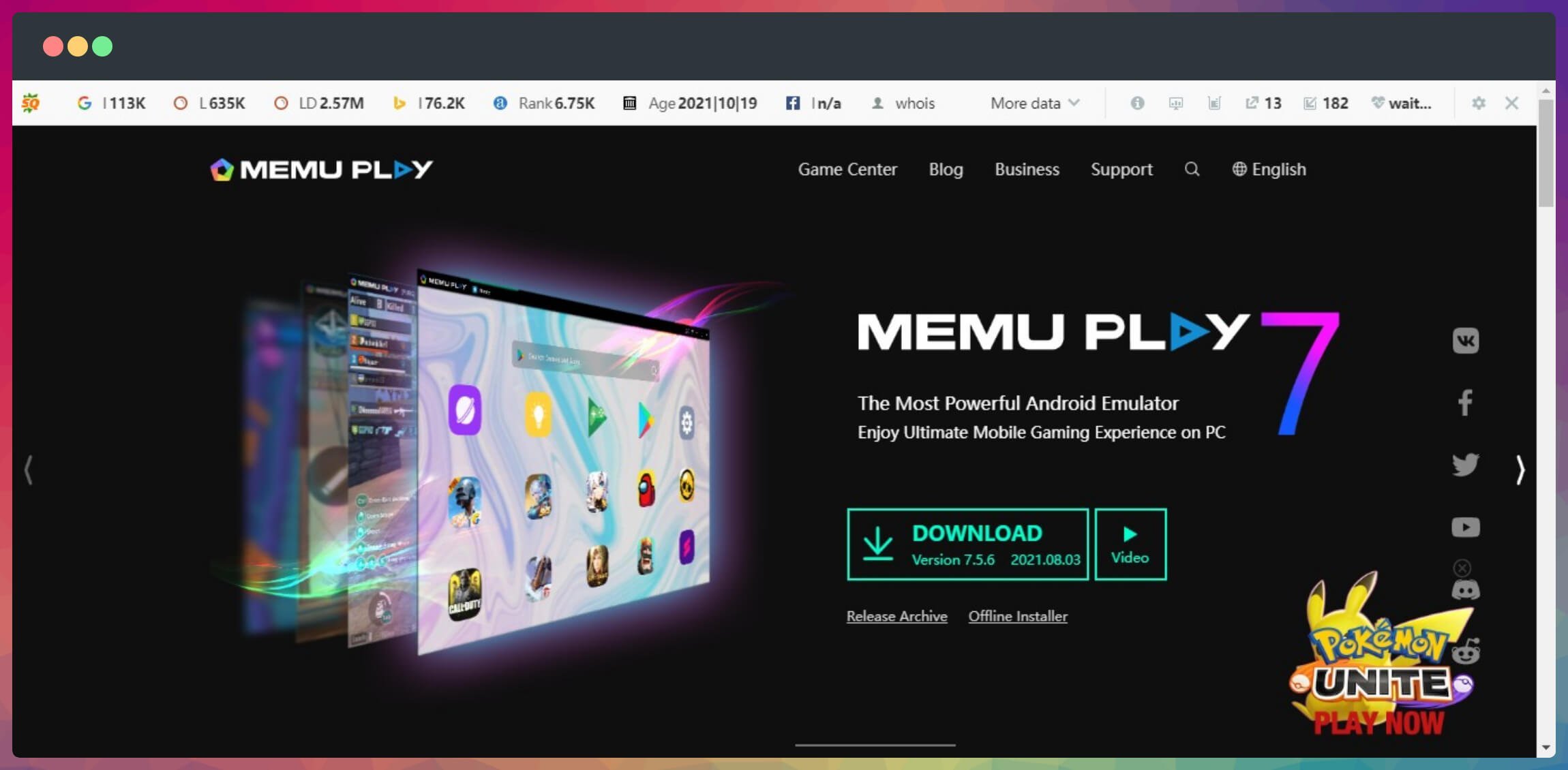 memuplay android emulator official website homepage