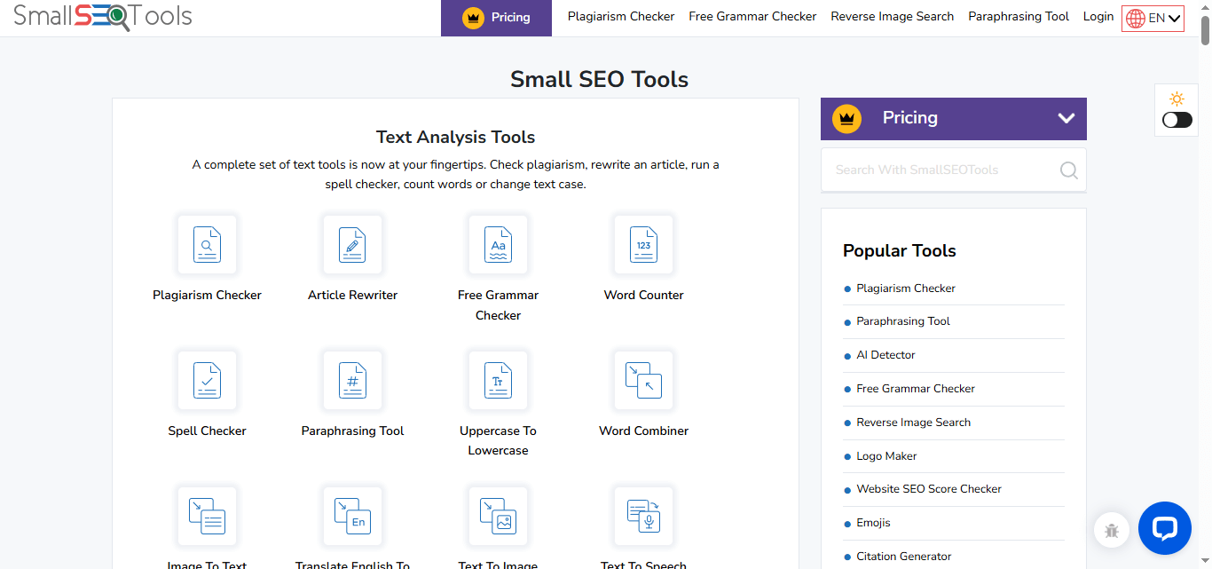 small seo tools website