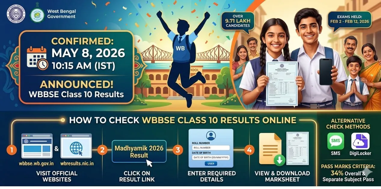 West Bengal Madhyamik Result 2026 WBBSE Class 10 Results to Be Declared Soon